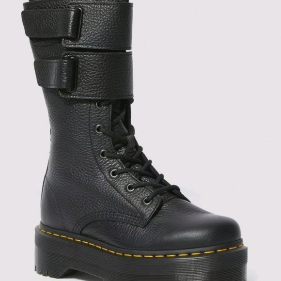 BRAND NEW Rare Dr. Martens JAGGER 10 Eye Tall Combat Platform Boots Velcro Doc - Picture 10 of 16